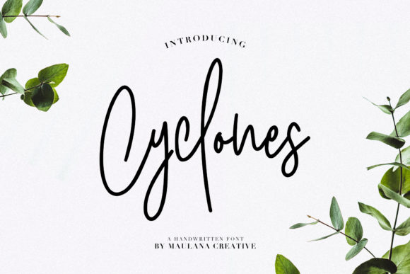 Cyclones: A Modern Script Font